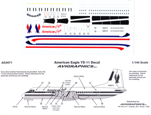 Decals By Aircraft - YS-11 - Page 1 - JoyDecals.com