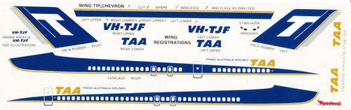 1/144 Scale Decal TAA Trans Australian Airlines 727-100