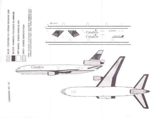 1/144 Scale Decal Canadian DC-10