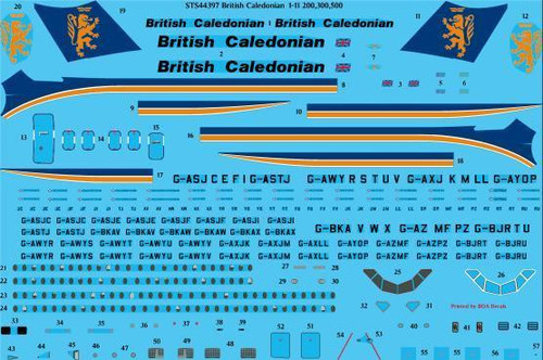 1/144 Scale Decal British Caladonian BAC-111 200 / 300 / 500 Final
