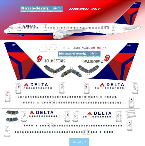 1/144 Scale Decal Delta 757-200