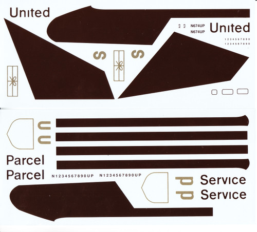 1/144 Scale Decal UPS 747-F