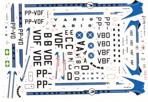 1/144 Scale Decal Varig DC-3 / L-1049G Constellation