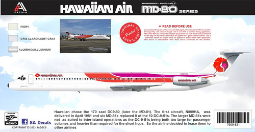 1/144 Scale Decal Hawaiian MD-81