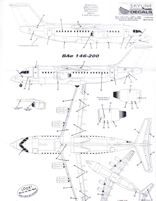 Skyline Decals 航空機用デカールセット Skyline Decals 航空機用デカールセット Skyline Decals 航空機
