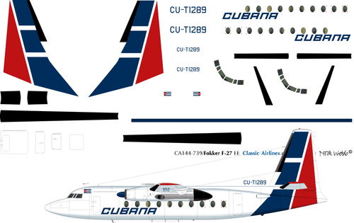 1/144 Scale Decal Cubana F-27