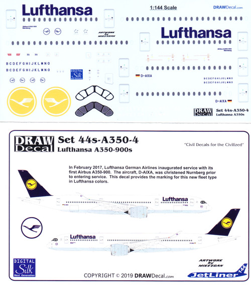 1/144 Scale Decal Lufthansa A350-900