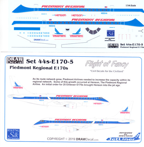 1/144 Scale Decal Piedmont / Henson E-170
