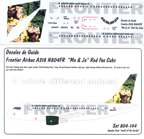 1/144 Scale Decal Frontier A-318 Mo & Jo Red Fox Cubs