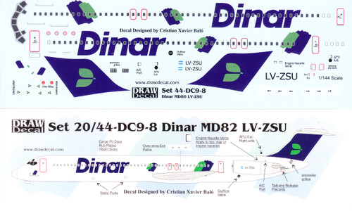 1/144 Scale Decal Dinar MD-82