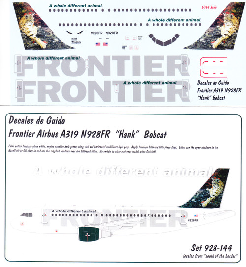 1/144 Scale Decal Frontier A-319 Hank the Bobcat