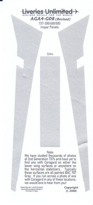 1/144 Scale Decal Coroguard 737-300 / 400 / 500