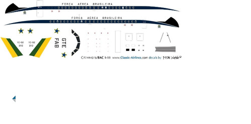 1/144 Scale Decal Brazilian Air Force BAC-111