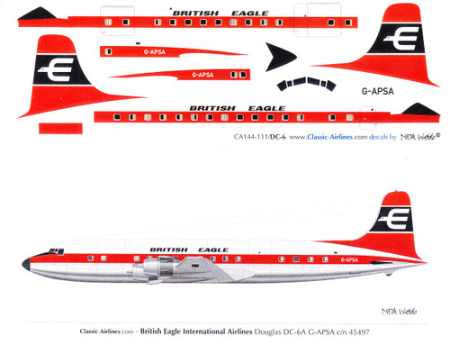 1/72 日本航空 DC-6B デカールセット 8aDecs.::.Decals Catalogue JAPAN AIRLINES DC-6B DECALSET