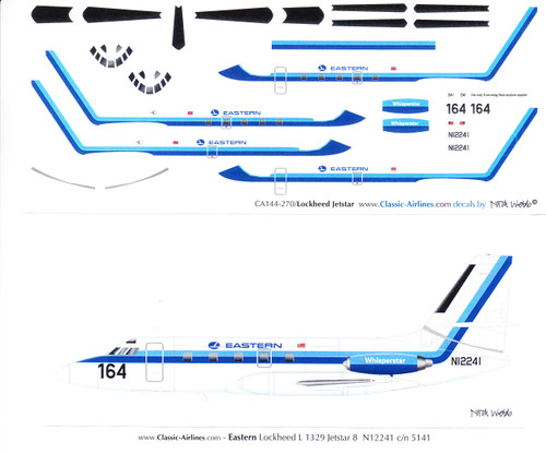 1/144 Scale Decal Eastern JetStar