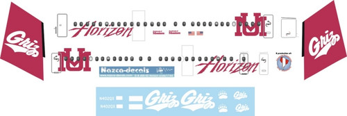 1/144 Scale Decal Horizon Dash 8-400 University of Montana Grizzlies