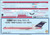 1/144 Scale Decal USAirways 727-200 1989 Livery