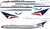 1/144 Scale Decal Delta Airlines 727-200