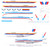 1/200 Scale Decal United 737-200 2 Liveries