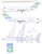 1/144 Scale Decal Air West DC9-30 1969 BLUE / GREEN