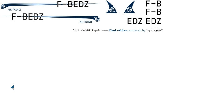 1/72 Scale Decal Air France DH Rapide