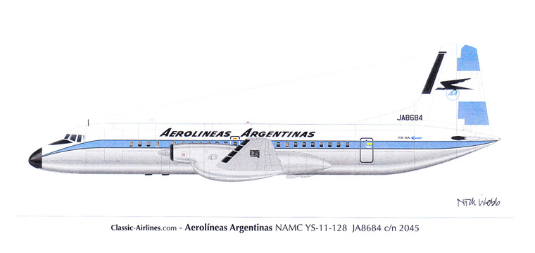 1/72 Scale Decal Aerolineas Argentinas YS-11