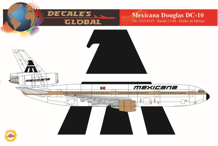 1/144 Scale Decal Mexicana DC-10