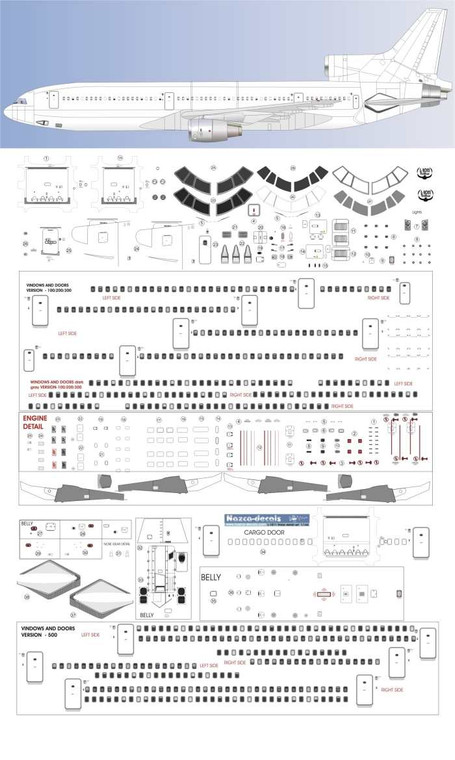 1/200 Scale Decal Detail Sheet L-1011