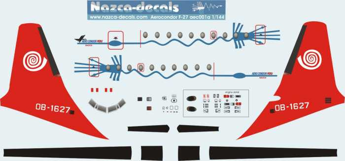 1/144 Scale Decal Aero Condor F-27
