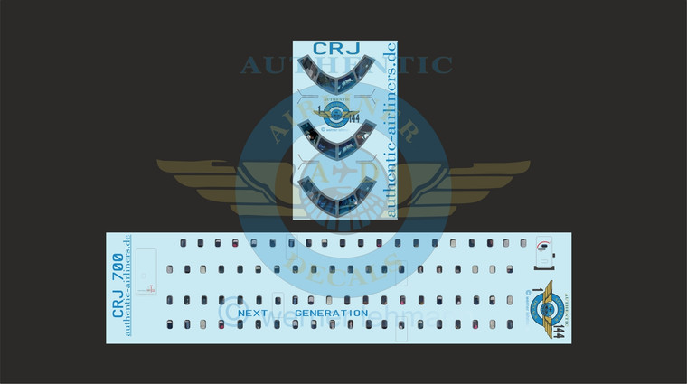 1/144 Scale Decal Lifelike Cockpit / Windows / Doors CRJ-700