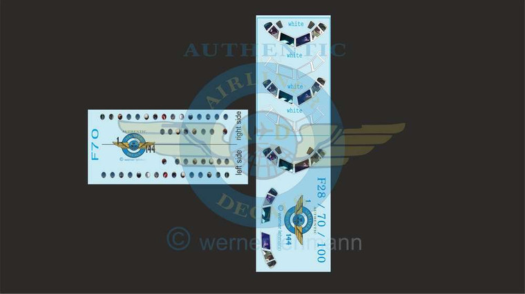 1/144 Scale Decal Lifelike Cockpit / Windows F-70