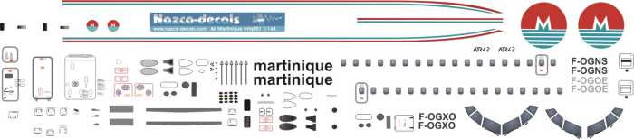1/144 Scale Decal Air Martinique ATR-42