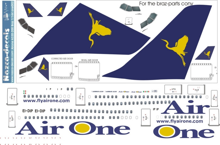 1/144 Scale Decal Air One A330-200 For Braz