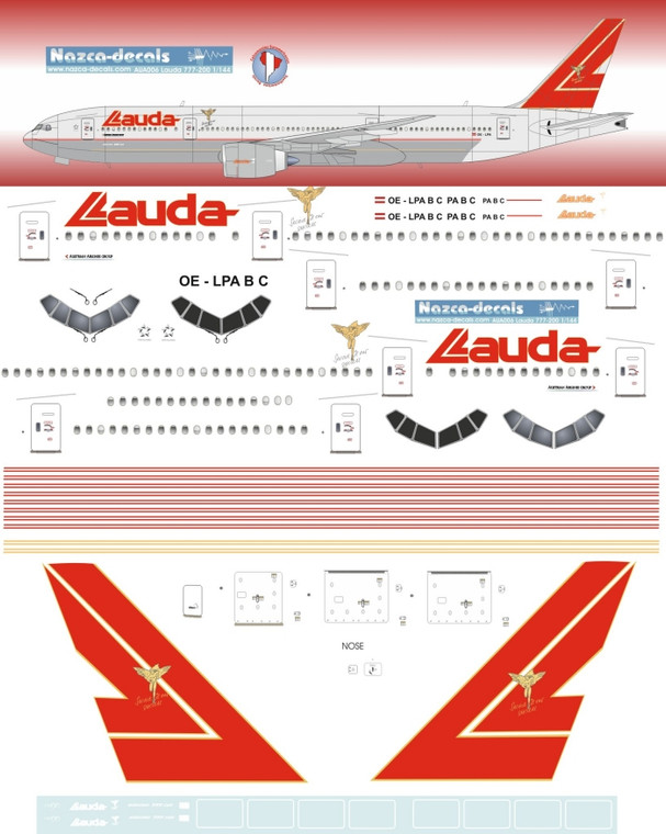 1/144 Scale Decal Lauda 777-200