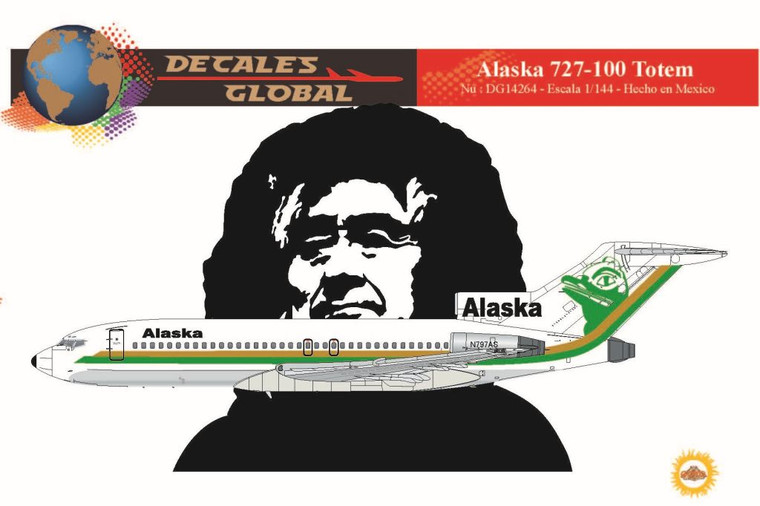 1/144 Scale Decal Alaska 727-100 Totem