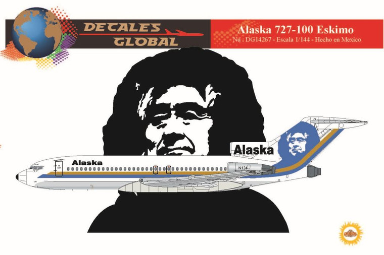 1/144 Scale Decal Alaska 727-100 Eskimo
