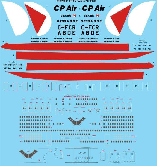 1/200 Scale Decal CP Air Boeing 747-217B