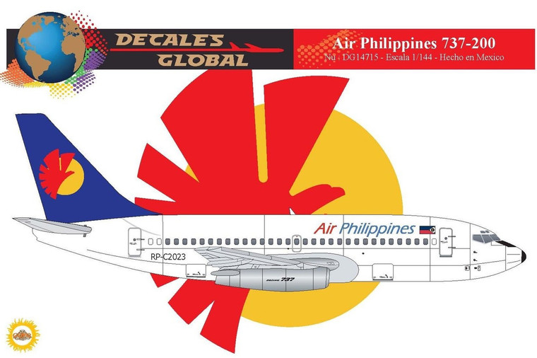 1/144 Scale Decal Air Philippines 737-200