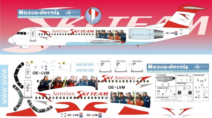 1/144 Scale Decal Austrian F-100 with Skyteam special titles