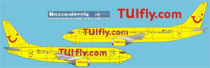 1/144 Scale Decal TuiFly B737-700 / 800  