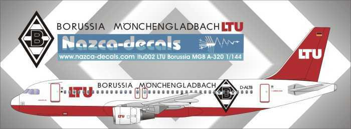 1/144 Scale Decal LTU- Borussia Mönchengladbach A-320