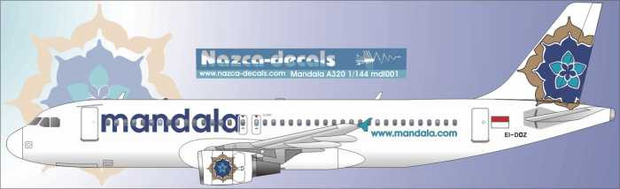 1/144 Scale Decal Mandala A-320