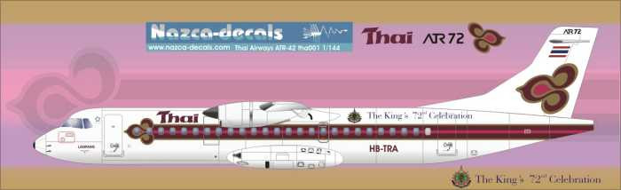 1/144 Scale Decal Thai Airways ATR-72