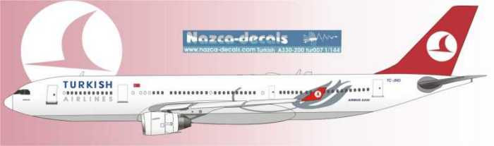 1/144 Scale Decal Turkish Airlines A330-200 BRAZ