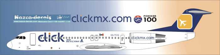 1/144 Scale Decal Click Mexicana F-100