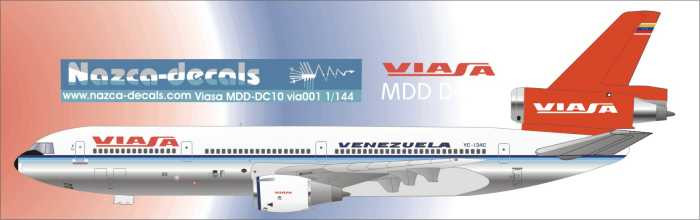 1/144 Scale Decal Viasa DC10-30