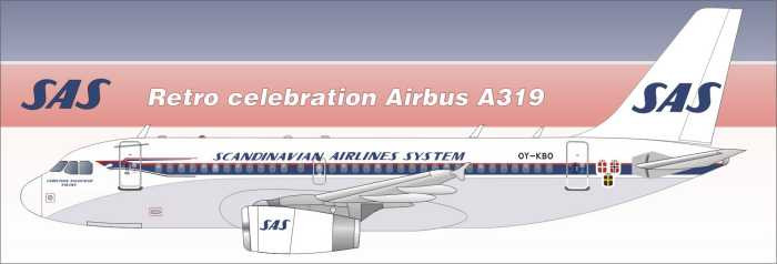 1/144 Scale Decal SAS A-319 Retro