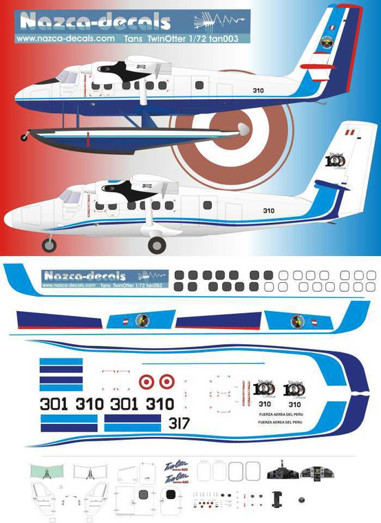 1/72 Scale Decal TANS Peru Twin Otter