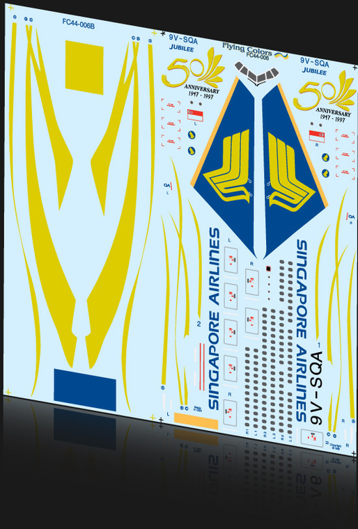 1/144 Scale Decal Singapore 777 50th Anniversary