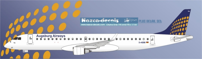 1/144 Scale Decal Augsburg Airways  Emberair 195